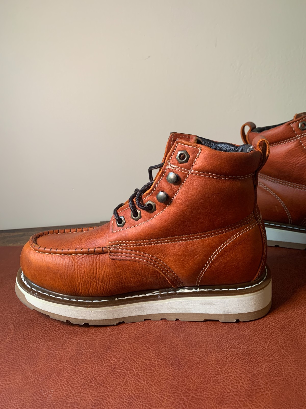 Bonanza Frontier Dual 6″ Moc Toe Goodyear Welted Boots US 7.5