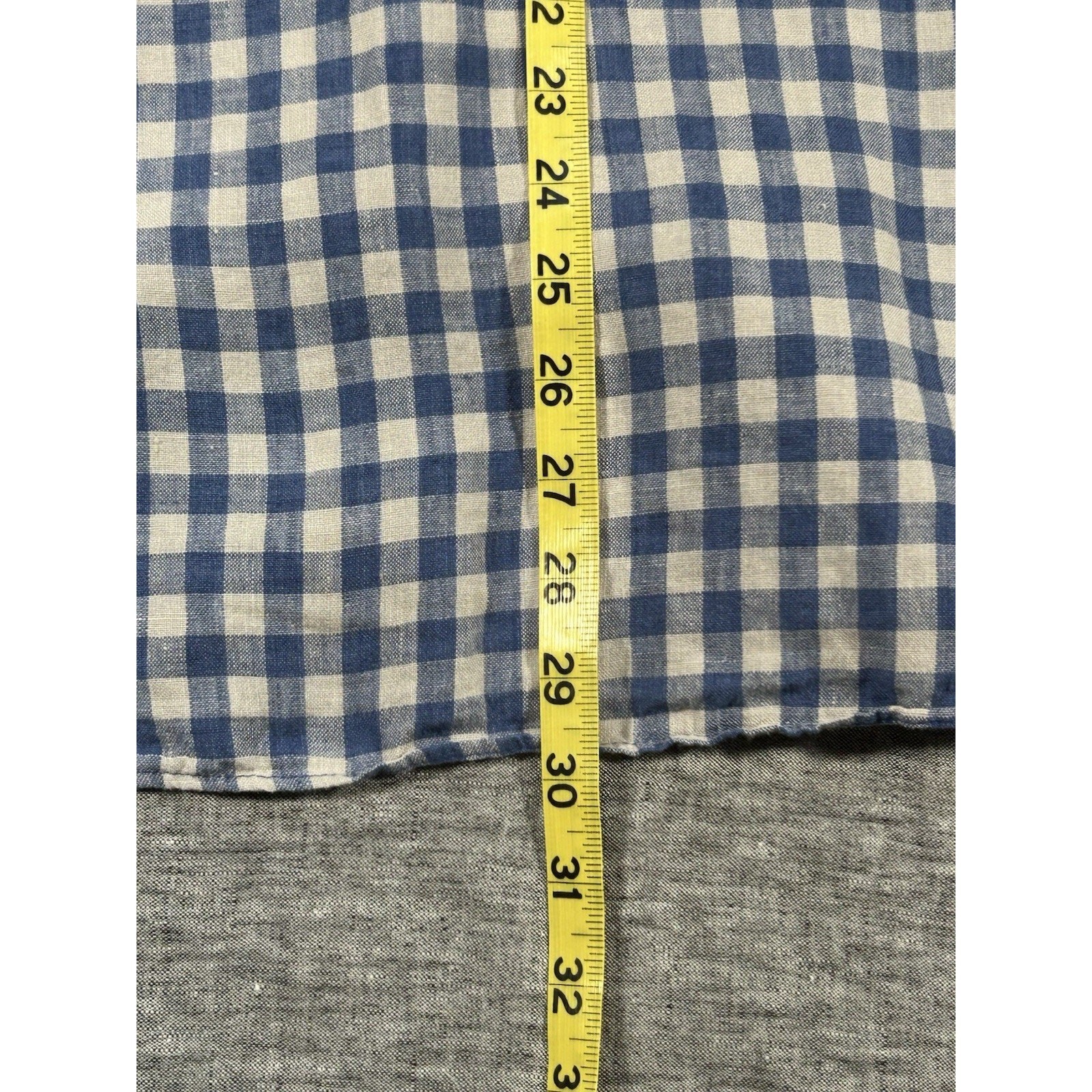 J Crew Baird McNutt Irish Linen Shirt Mens Large Plaid Classic Preppy Button-Up