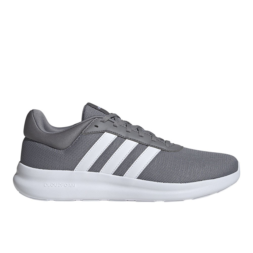 adidas Lite Racer 4.0 Lace Up Mens Grey Sneakers Casual Shoes IE6134