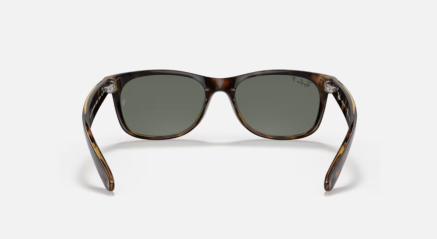 Ray-Ban New Wayfarer Tortoise / Green Polarized 52mm Sunglasses RB2132 902/58 52