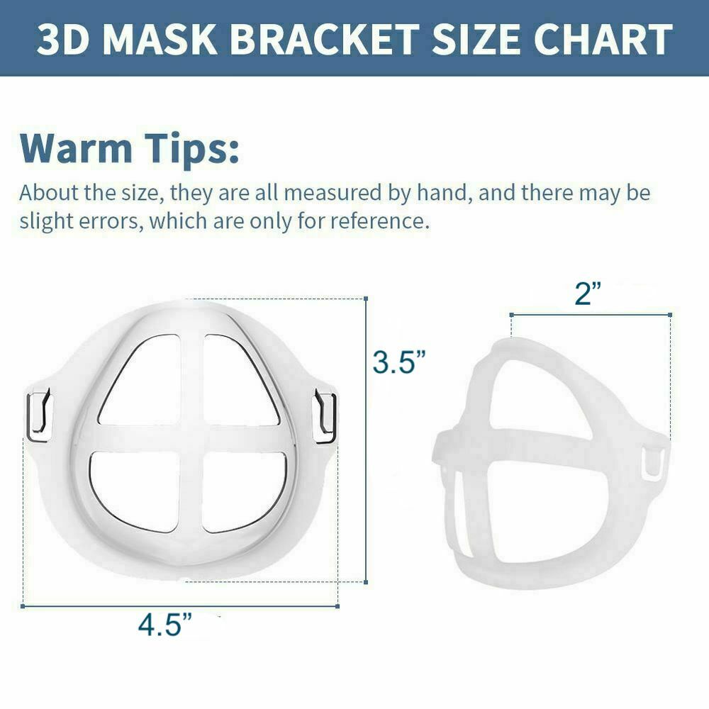 10Pc 3D | Mask Bracket | Mouth Separate Inner Stand Holder Breathing More SPACE