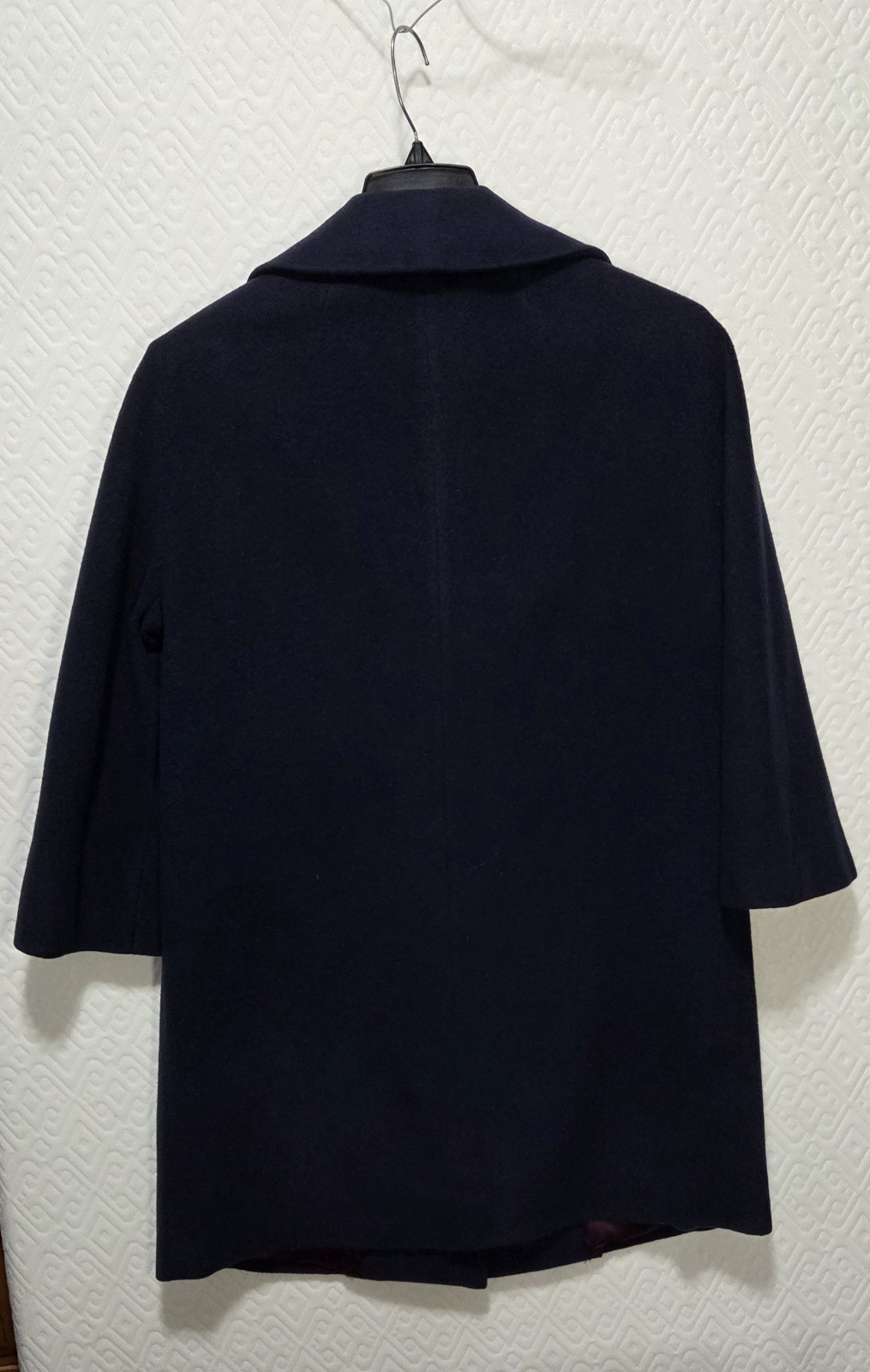Connoisseur Women’s Navy Blue Cashmere Mid Thigh Length Coat Size Sm/Md