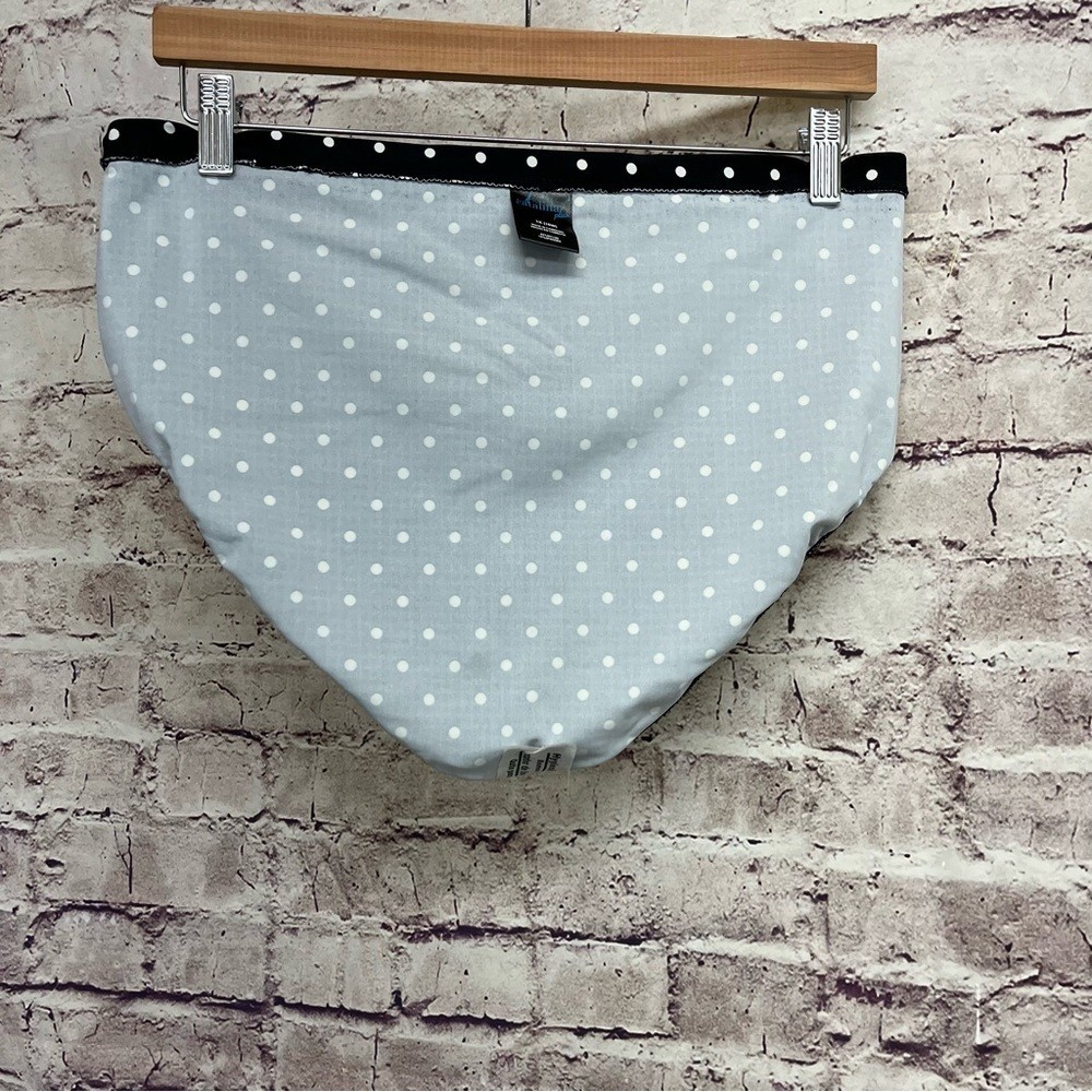 Catalina Swim Bikini Bottom Black White Floral Dot High Rise Size 1X 16W