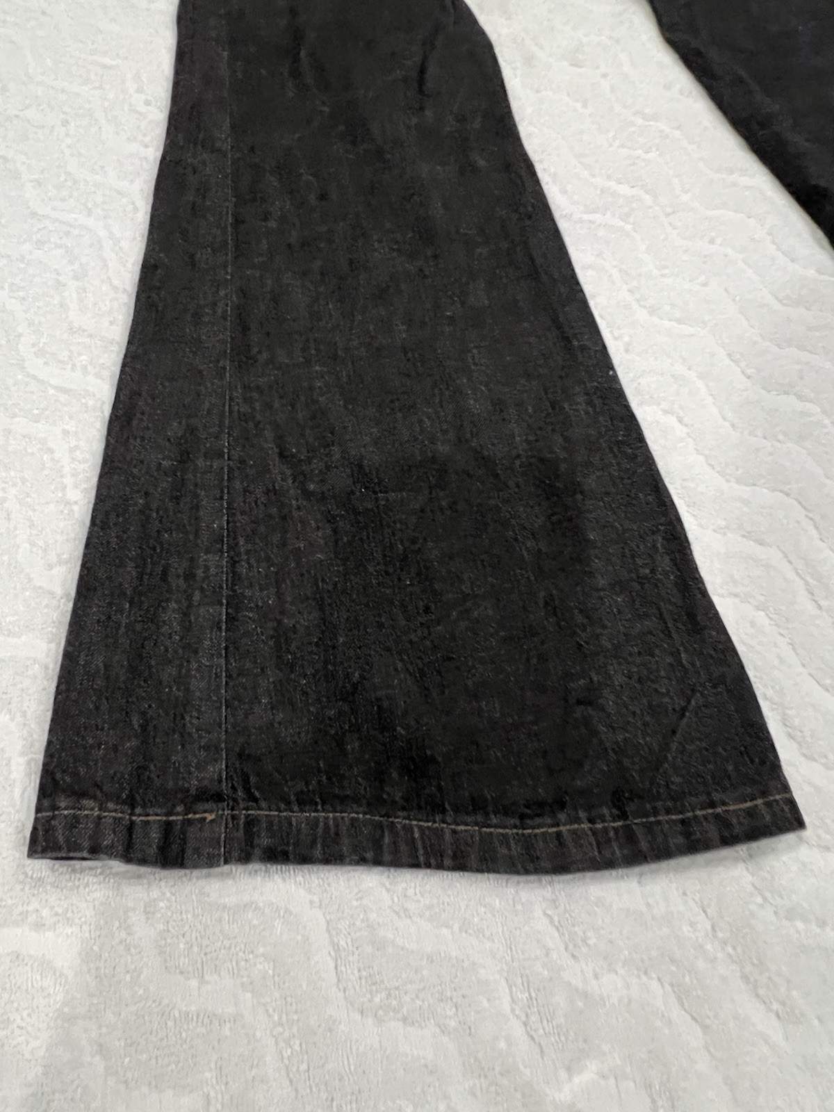 Vintage Women Gucci by Tom Ford Size 38 Wide Leg Boot Cut Flared Jeans Dark Gray