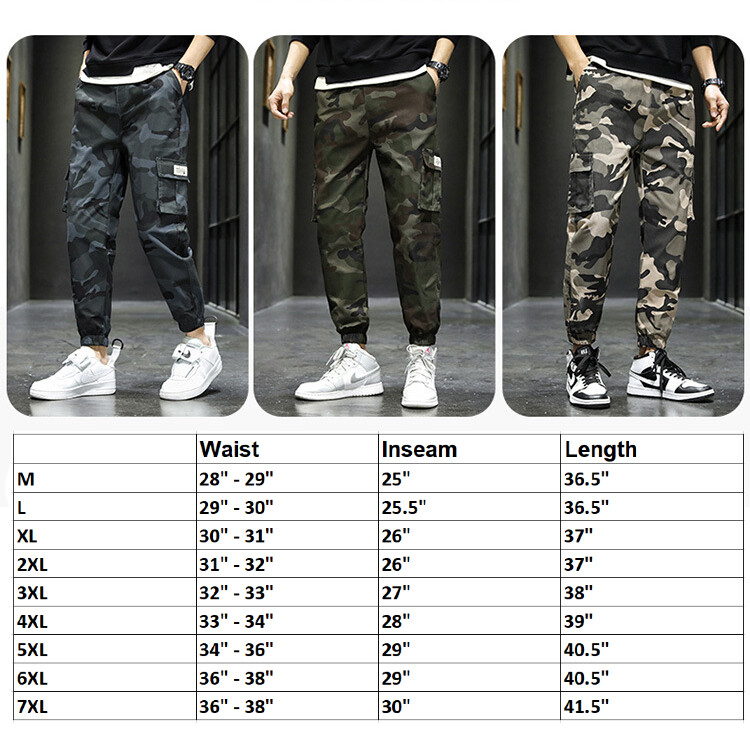 Men’s Casual Joggers Pants Cargo Combat Trousers Chino Active Sports Sweatpants