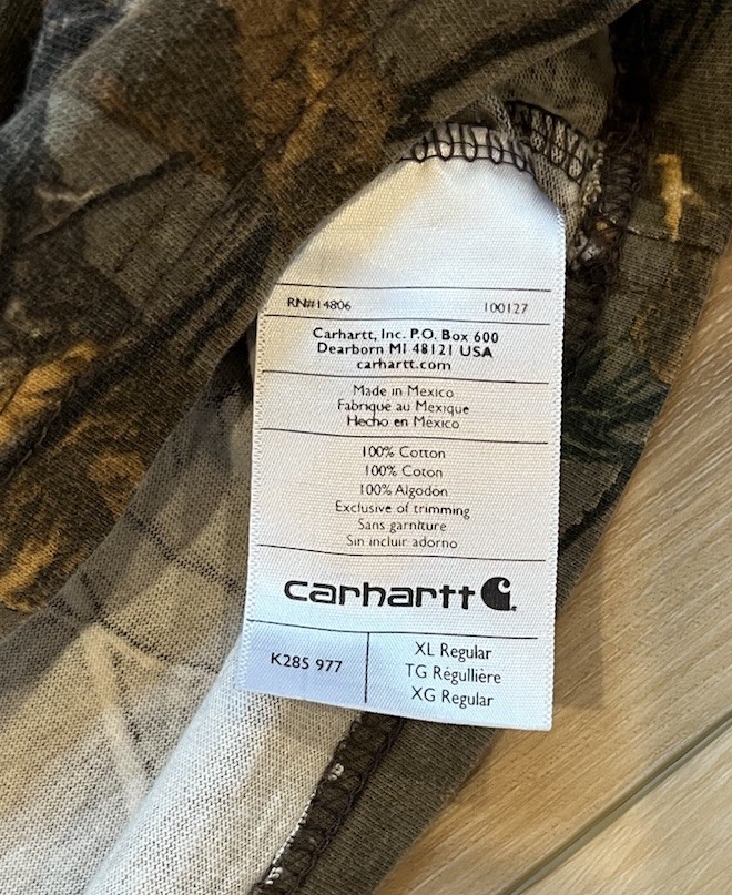 Vintage Carhartt K285 977 Realtree Xtra Camouflage Heavyweight Pocket Mens XL