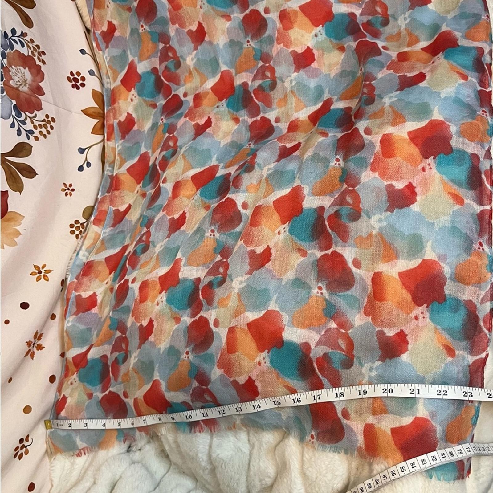Johnston & Murphy OS Spring Maximal Colorful Scarf City Preppy Blue Red Fashion