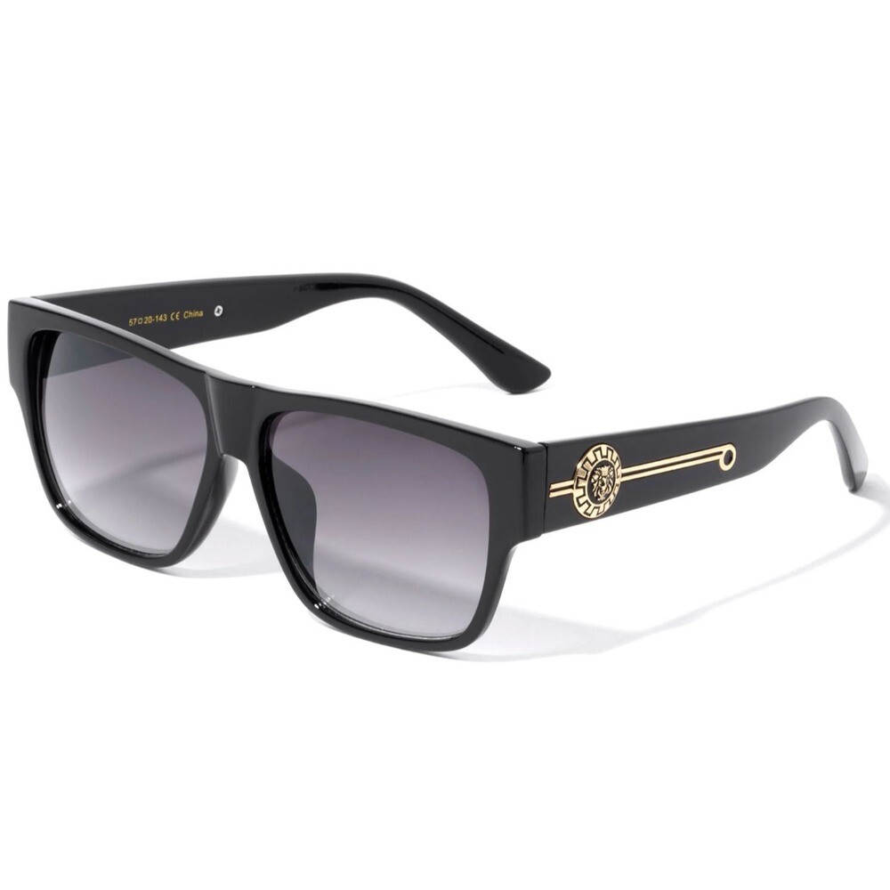 Flat Top Sunglasses Black Lens Street Wear Trendy Shades Hip Hop Outdoor Lentes