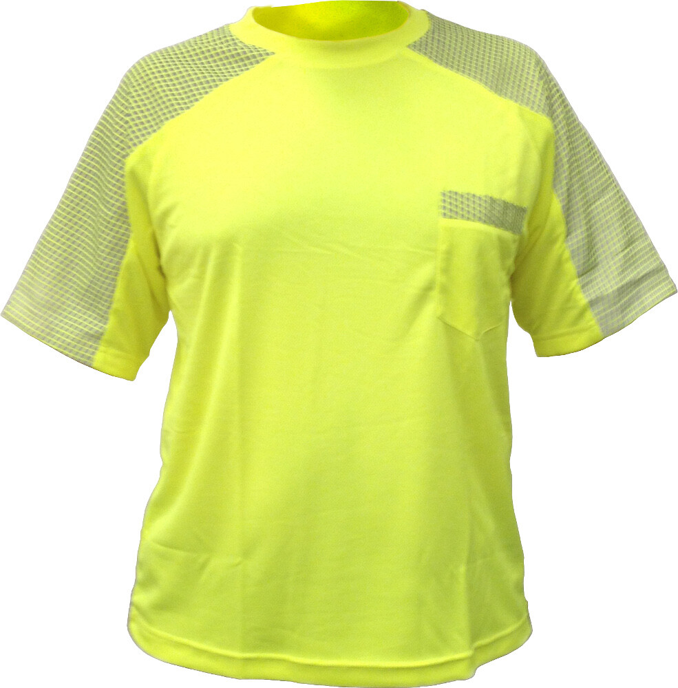 High Visibility Breathable Checker Board Reflective Tape T-Shirt Free Shipping