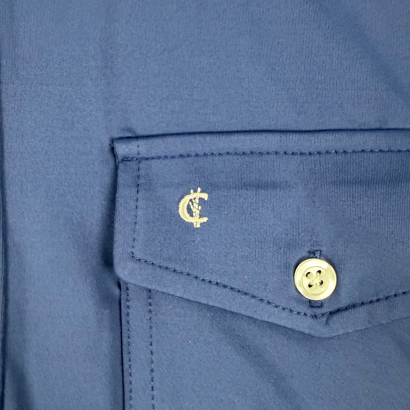 Criquet Men Performance Players Polo Shirt M Navy Blue NWT