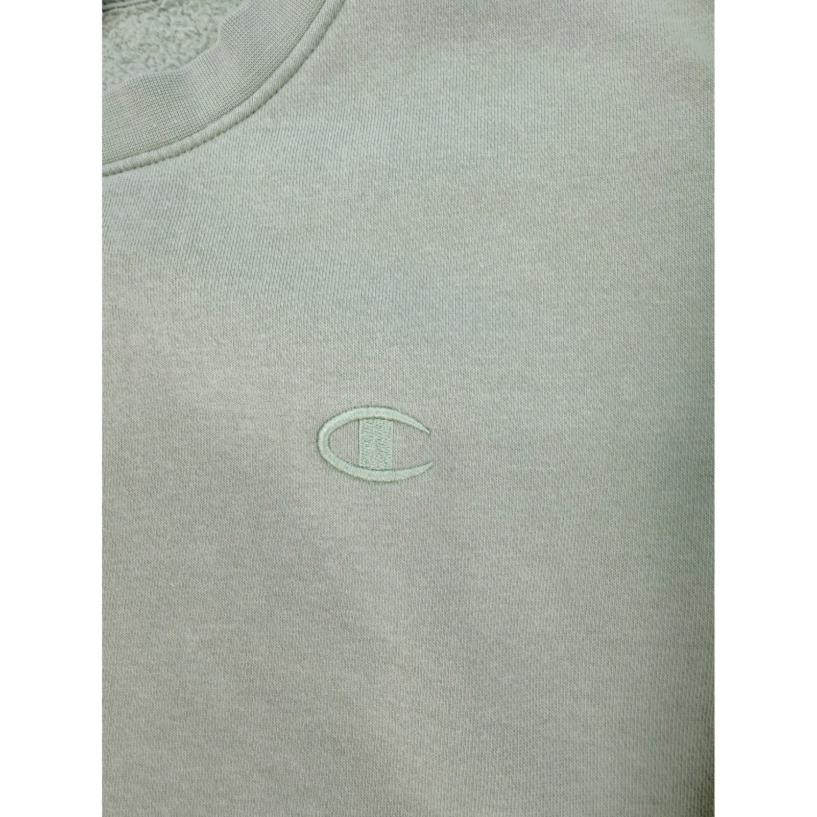 Champion Crewneck Sweatshirt XL Sage Green Relaxed Minimalist Retro and L pants.