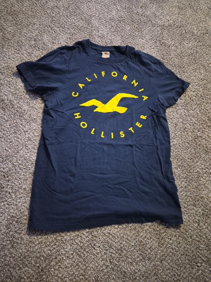 Vintage Hollister Mens California T-Shirt Navy Blue Size Medium