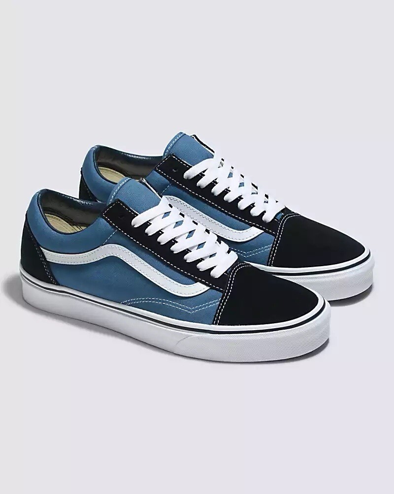 Vans Old Skool Navy Skateboarding Shoes Classic Canvas/Suede Men’s Size:11