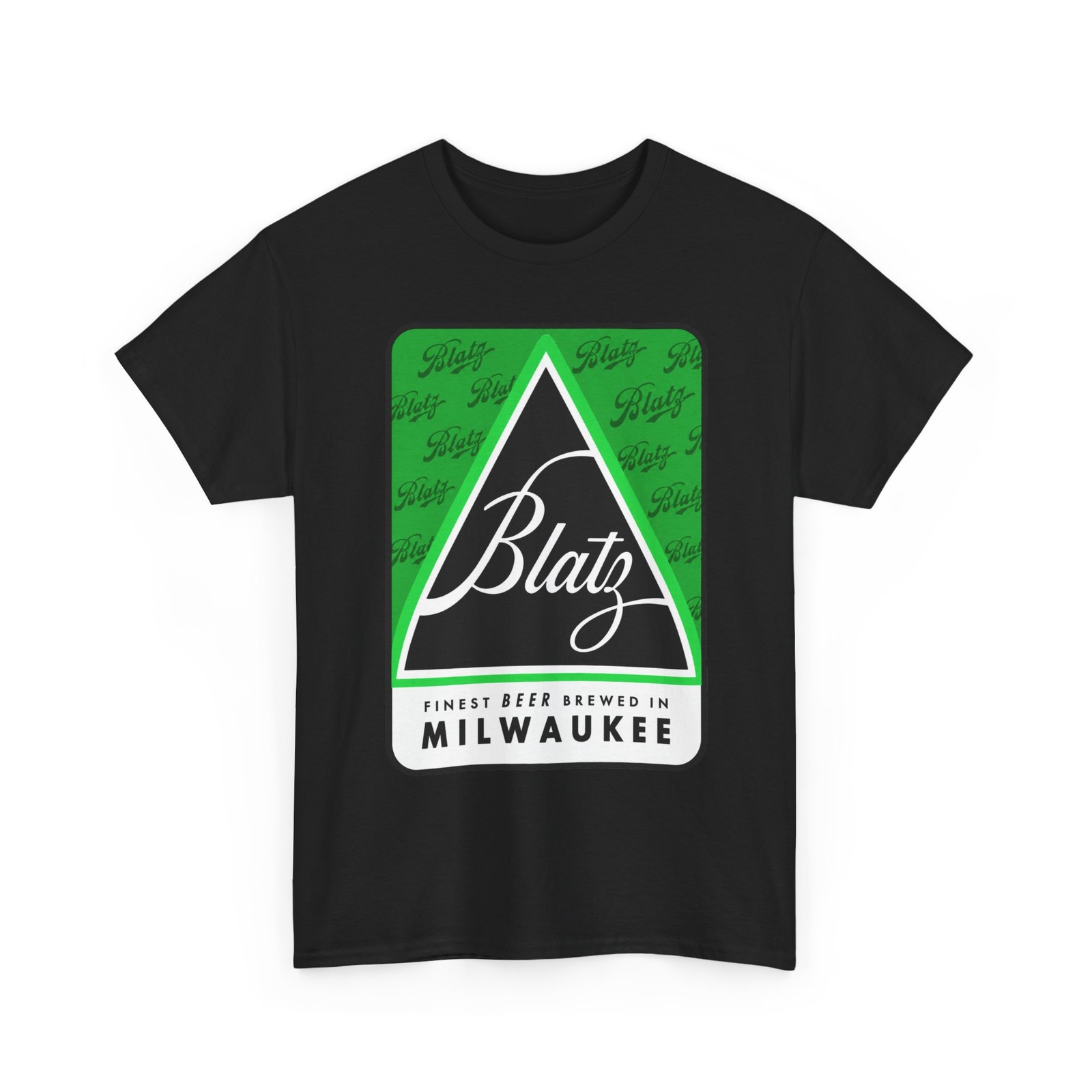 Blatz Finest Beer Brewed In Milwaukee WI Green Retro 1950s Breweriana T-Shirt