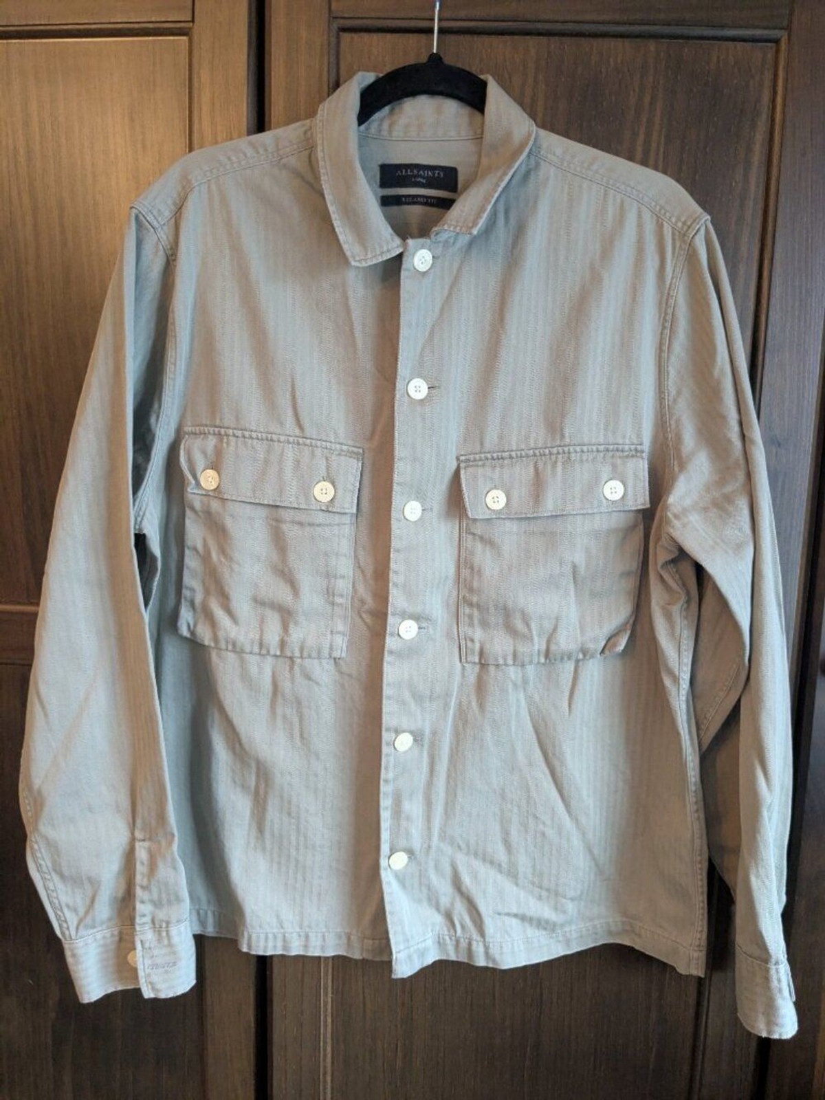 AllSaints: Carrier – Army Inspired Relaxed Fit Overshirt – Men Size Large