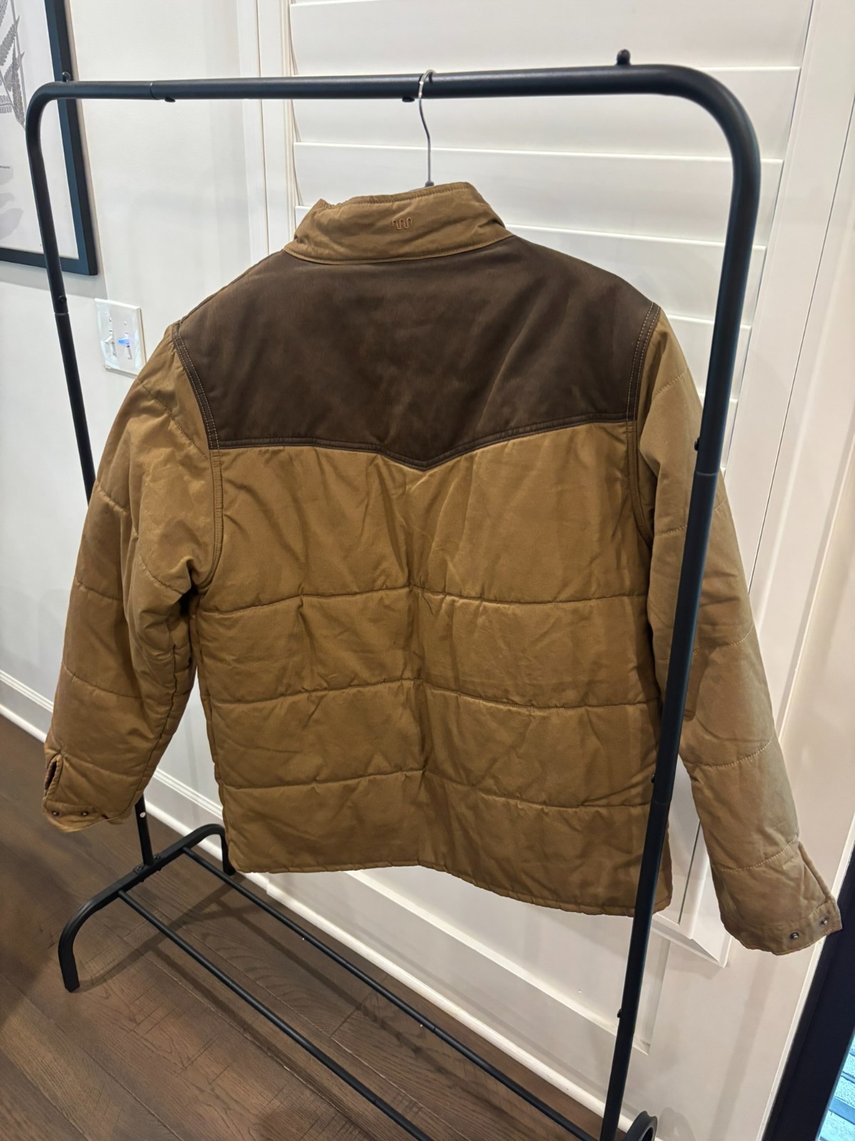 King Ranch KRJ-317 Canvas Leather Yoke Ranch Jacket Mens Medium Plaid Lined