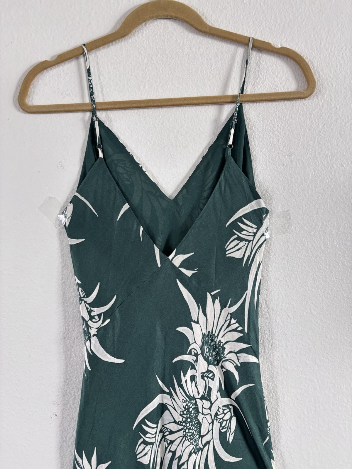 Rag and Bone Larissa Maxi Silk Slip Dress in Green Multi Size: 00
