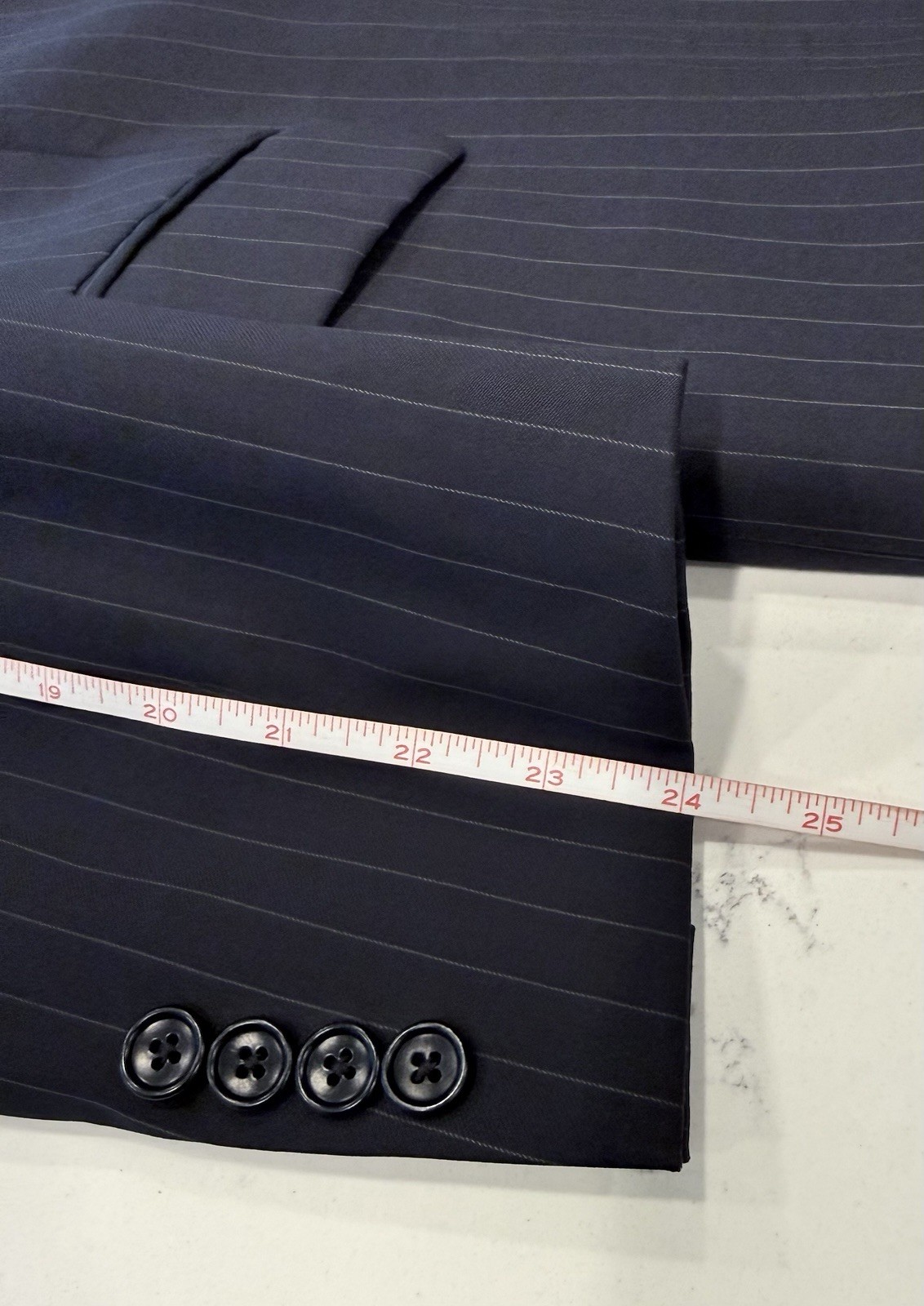 Brooks Brothers Fitzgerald Wool Blue Striped Suit 40R Jacket 34×29 (+2.5″) Pants