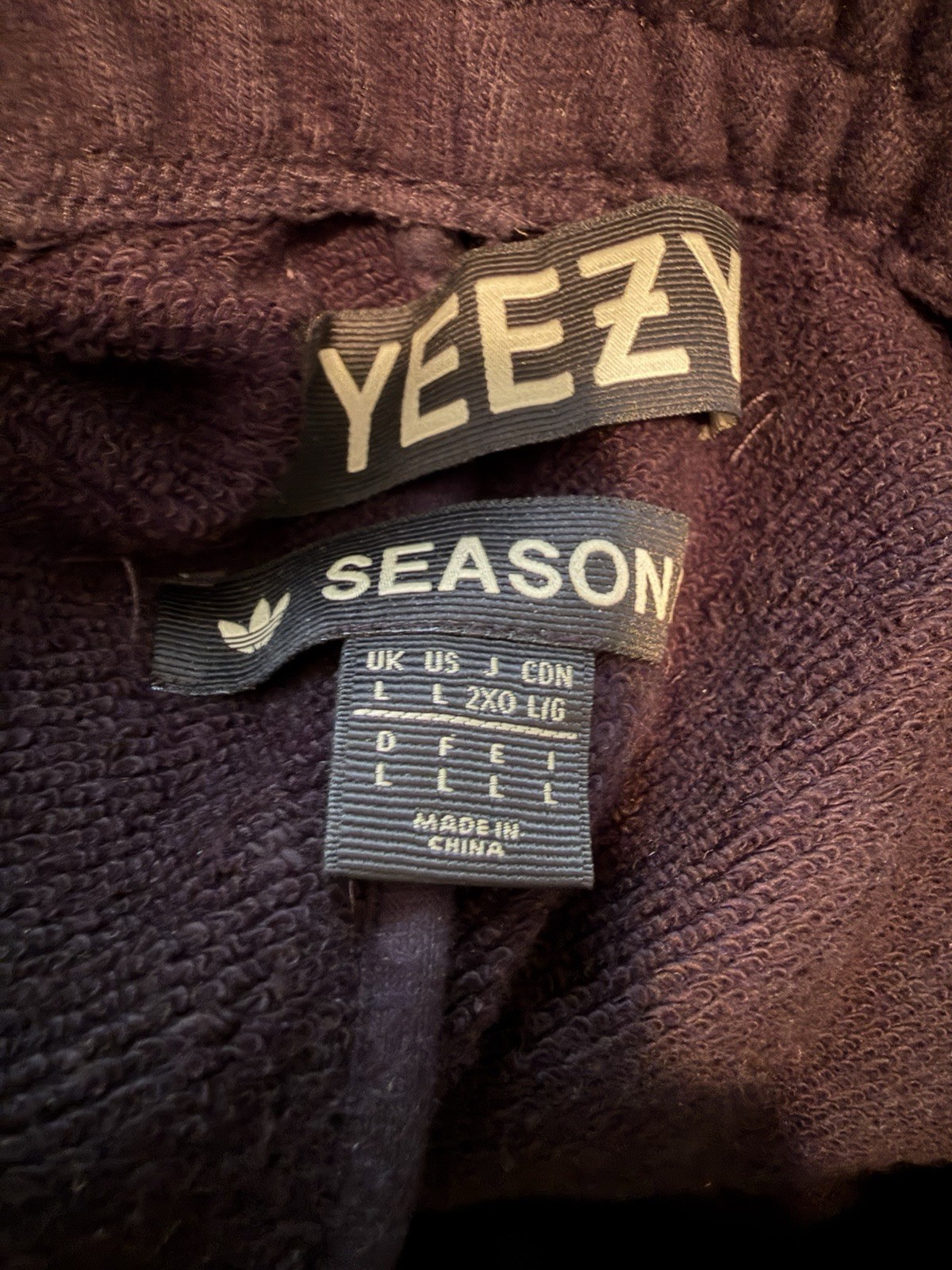 Yeezy Szn 1 Black Sweatpants Large L Adidas