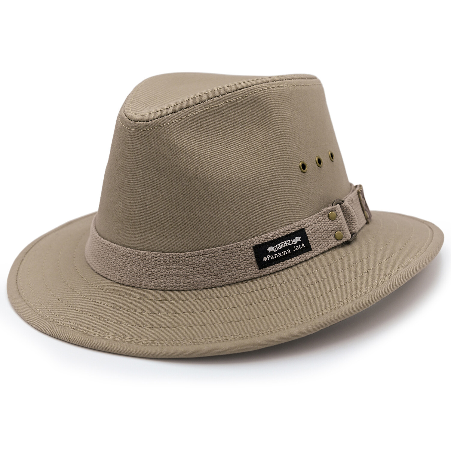 Panama Jack Men’s Original Canvas Safari Sun Hat, 2 1/2″ Brim, UPF (SPF) 50+