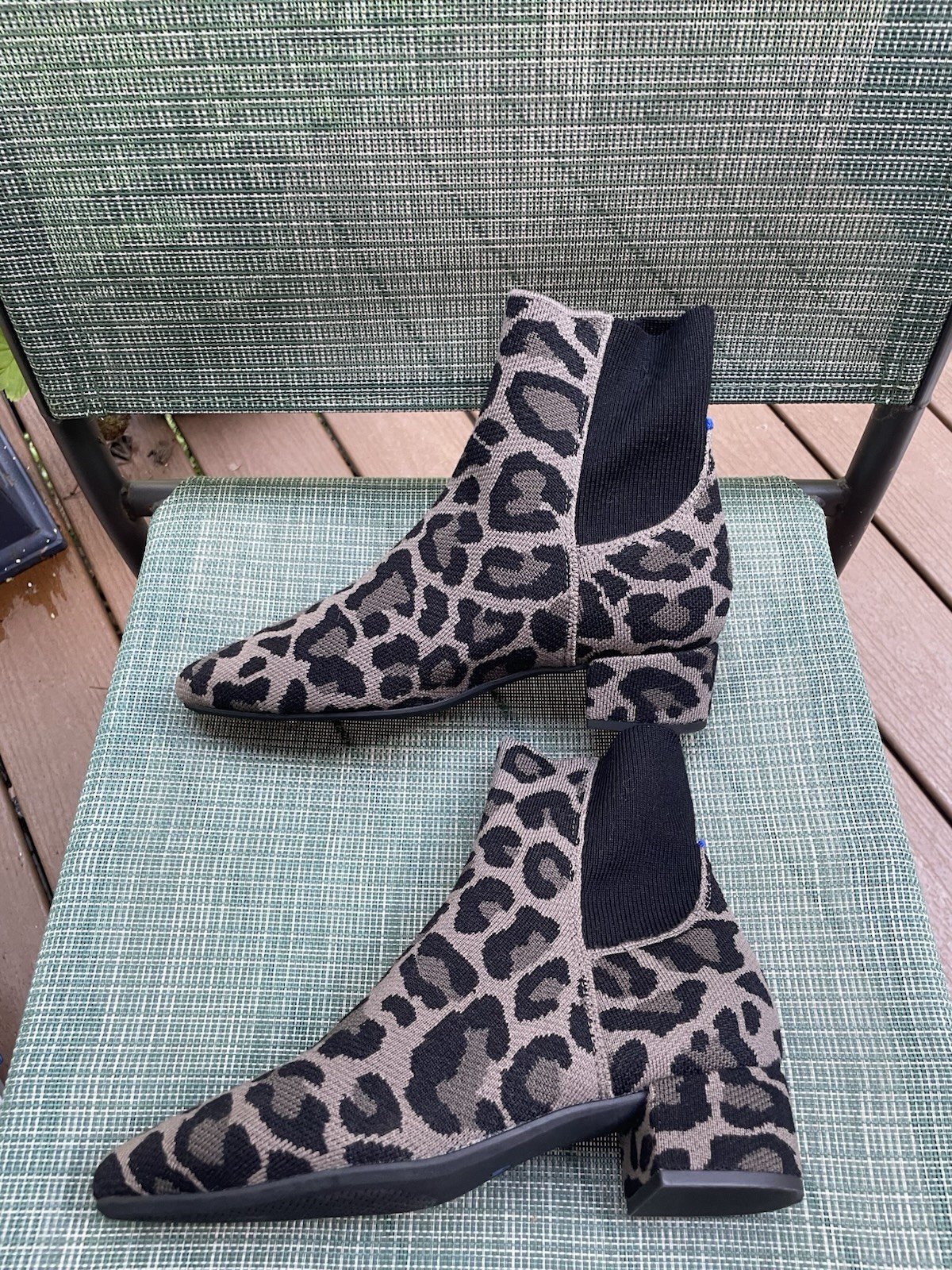 Rothy’s The Classic Boot in Cool Cat Leopard Print With In Love Insoles Size 9