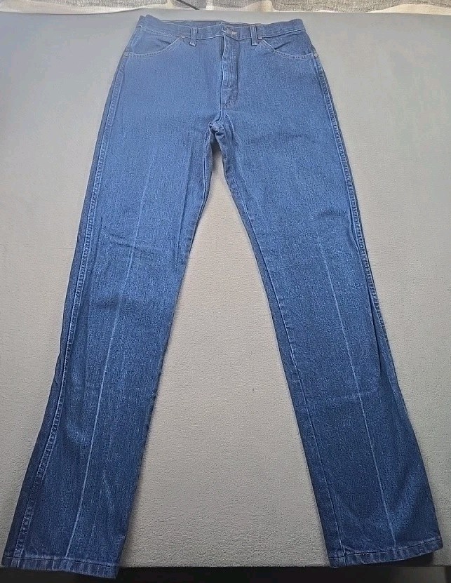 Wrangler Cowboy Cut Original Fit High Rise Indigo Straight 33/36 Western Jeans