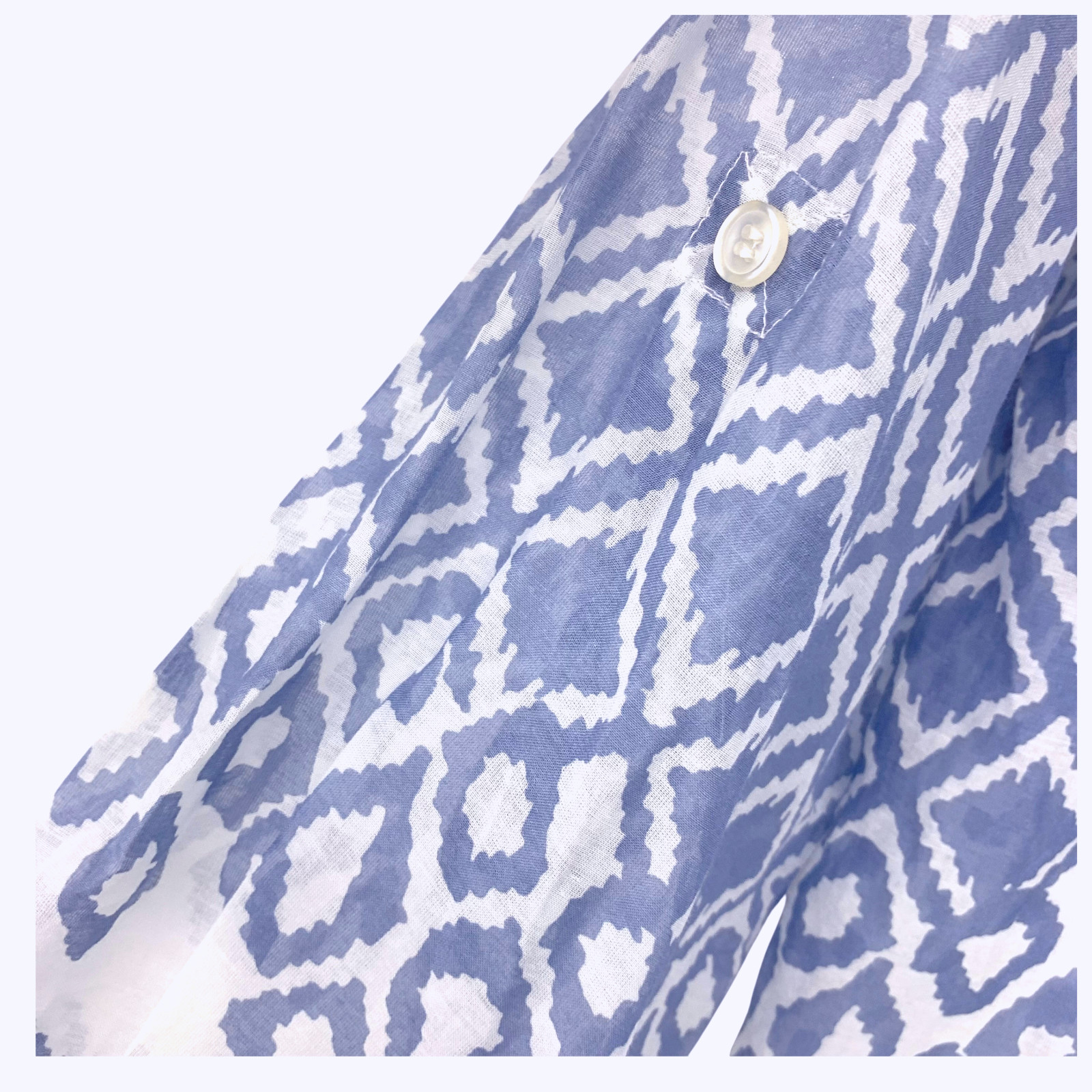 NWT 4 Love & Liberty Sz L Silk Cotton Batik Print Button Front Blouse Bohemian