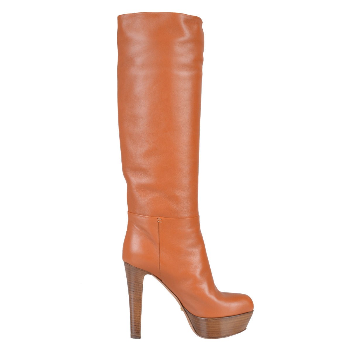 Sergio Rossi Leather High Heel Platform Boots Shoes US 10.5 IT 40.5