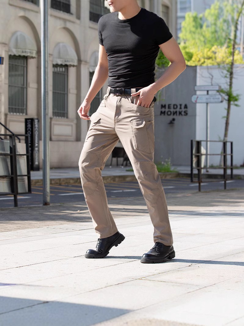 Mens Cargo Pants Work Combat Pants Outdoor Hiking Waterproof Trousers Tactical