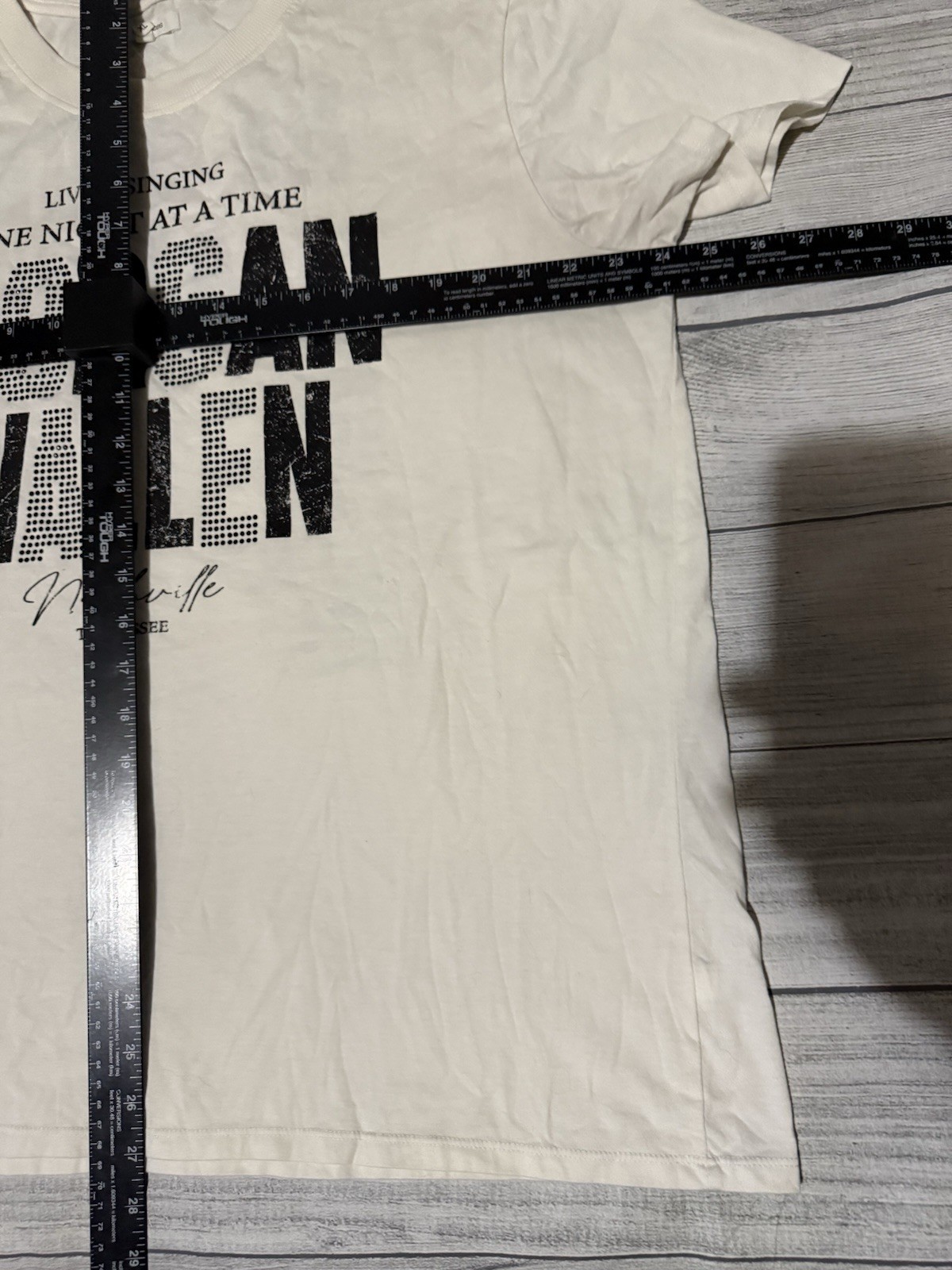 Morgan Wallen One Night At A Time Tour T Shirt Two Sided White Size XL Country