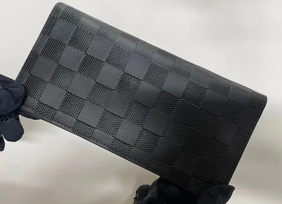 Louis Vuitton Damier Infini Porte feiulle Brazza Long Wallet Black