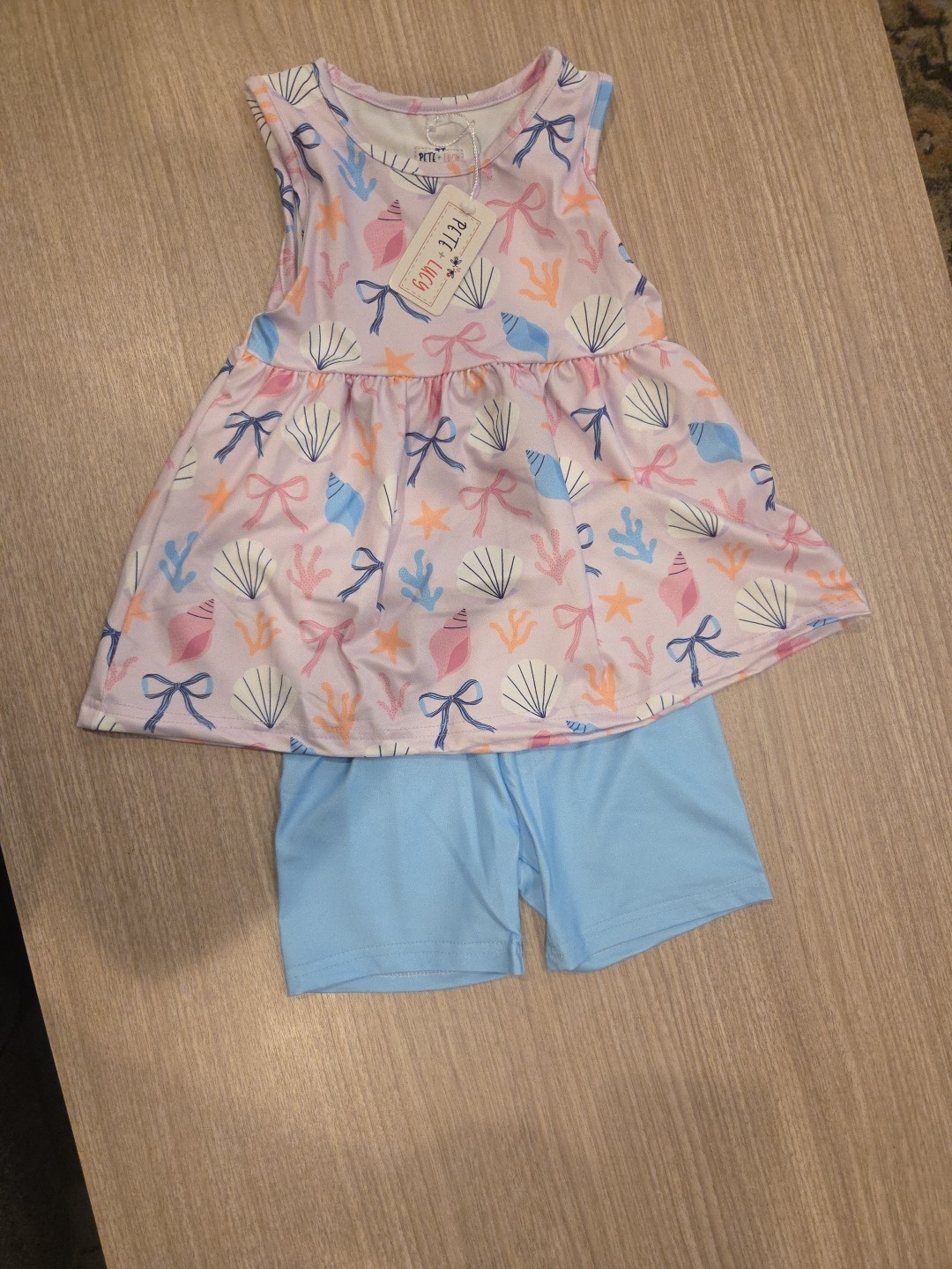Pete & Lucy Shell Belle 2 Piece Set Girls Size 3T