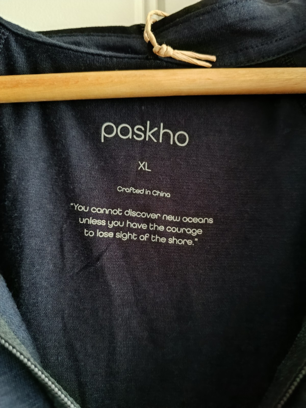 Paskho INNOVATOR LUXURIOUS MERINO SILK TRAVEL POLO Navy Blue XL Men’s 1/4 Zip