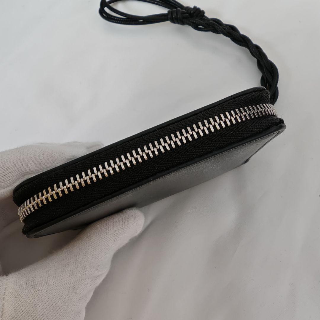 Jil Sander coin case with strap, round zip