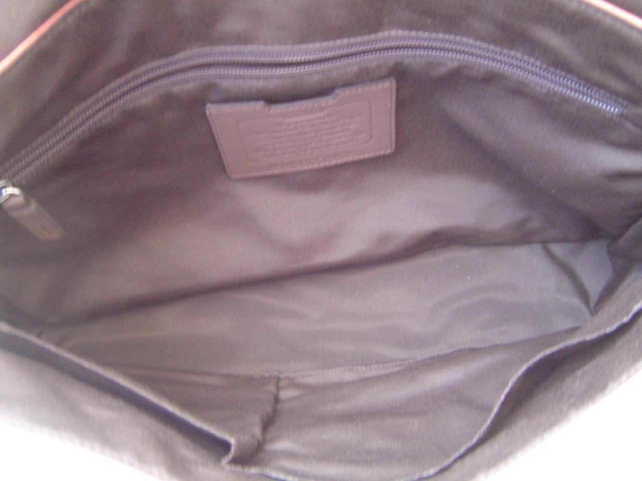 AUTHENTIC COACH MENS CAMDEN ORANGE CANVAS LARGE MESSENGER BAG #70829 VGC