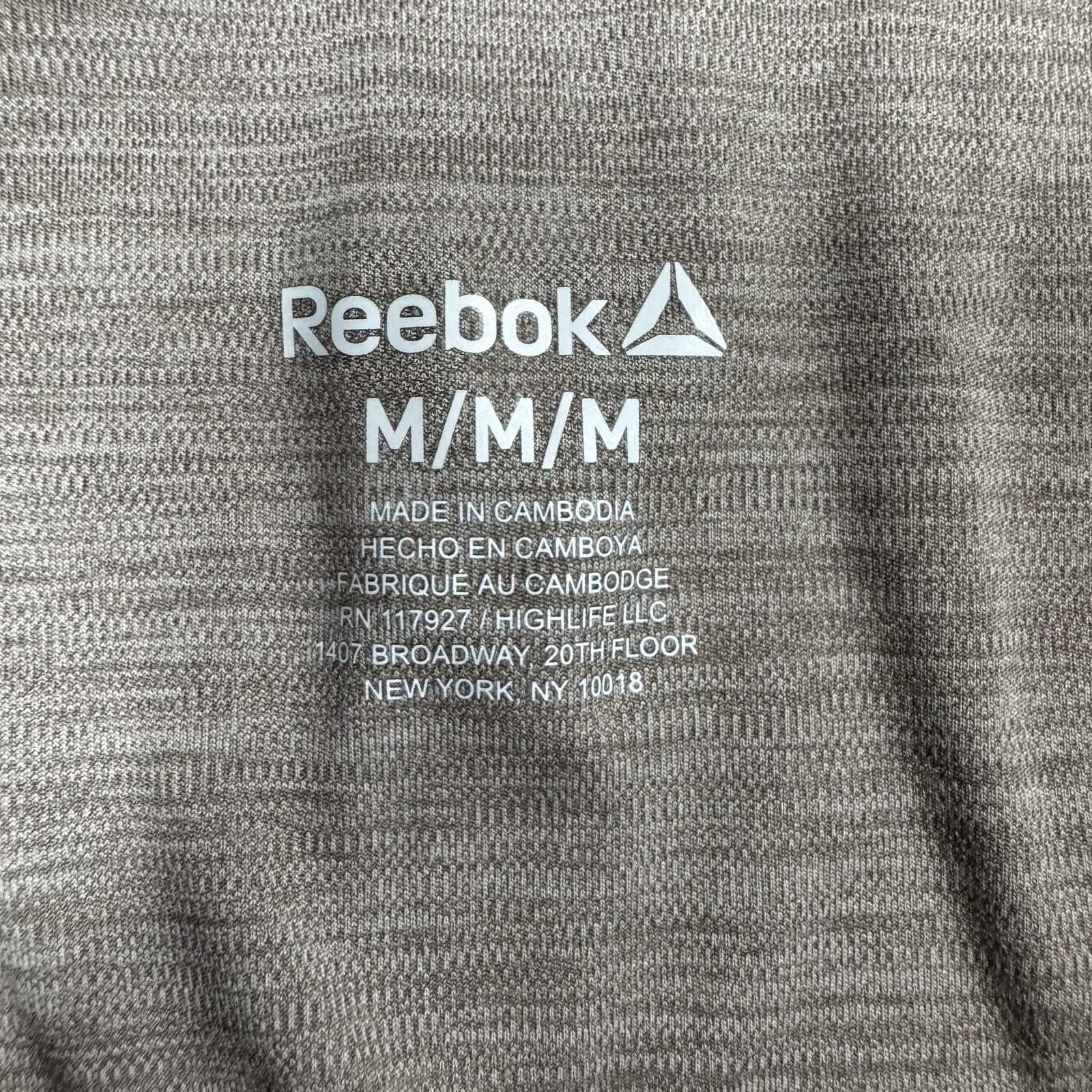 Reebok Leggings Womens M Beige Ankle Jersey Stretch Pockets Athletic Yoga