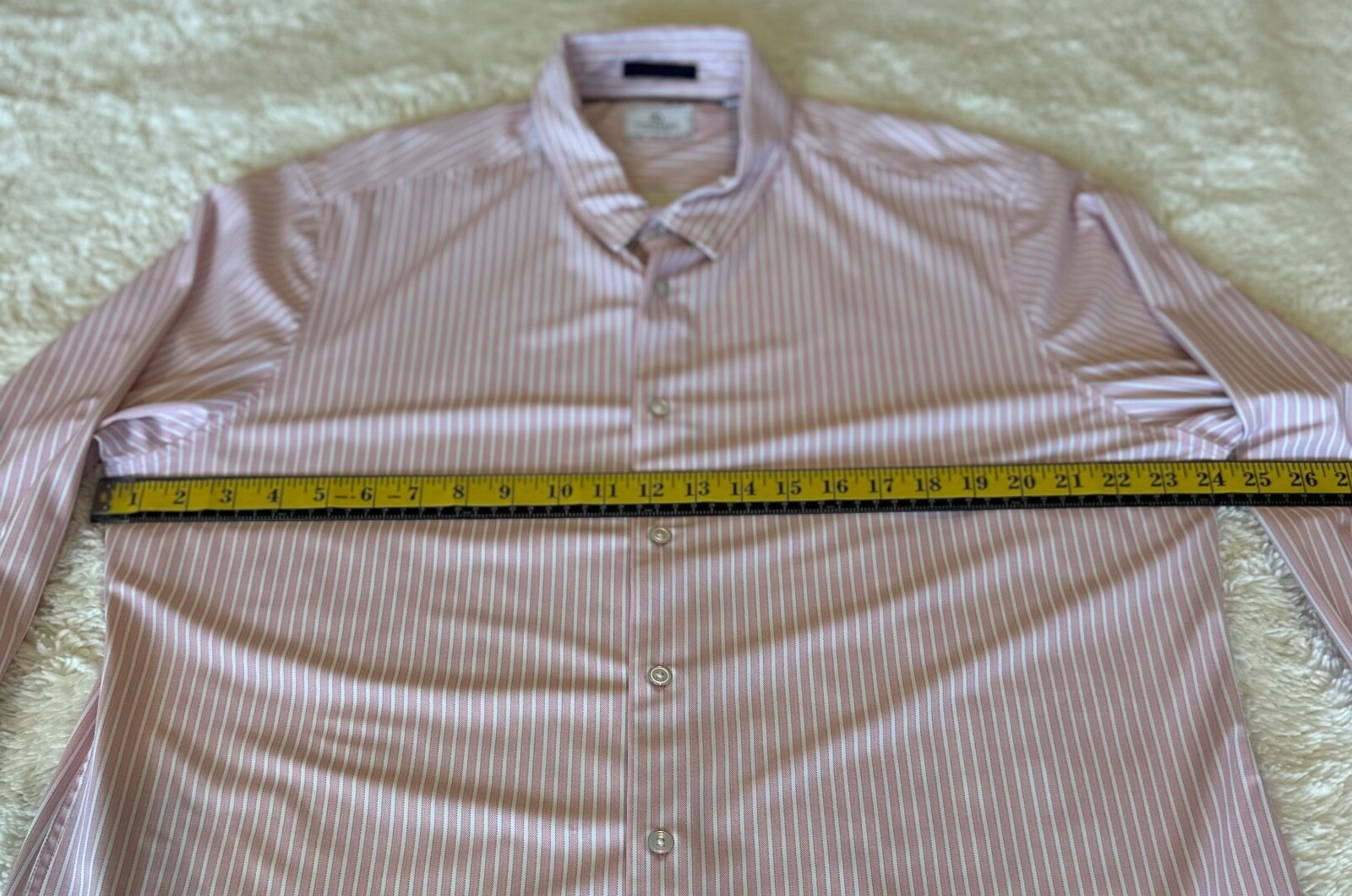 7D 7DIAMONDS PINK STRIPES CAMDEN 4 WAY STRETCH MEN’S DRESS SHIRT XL