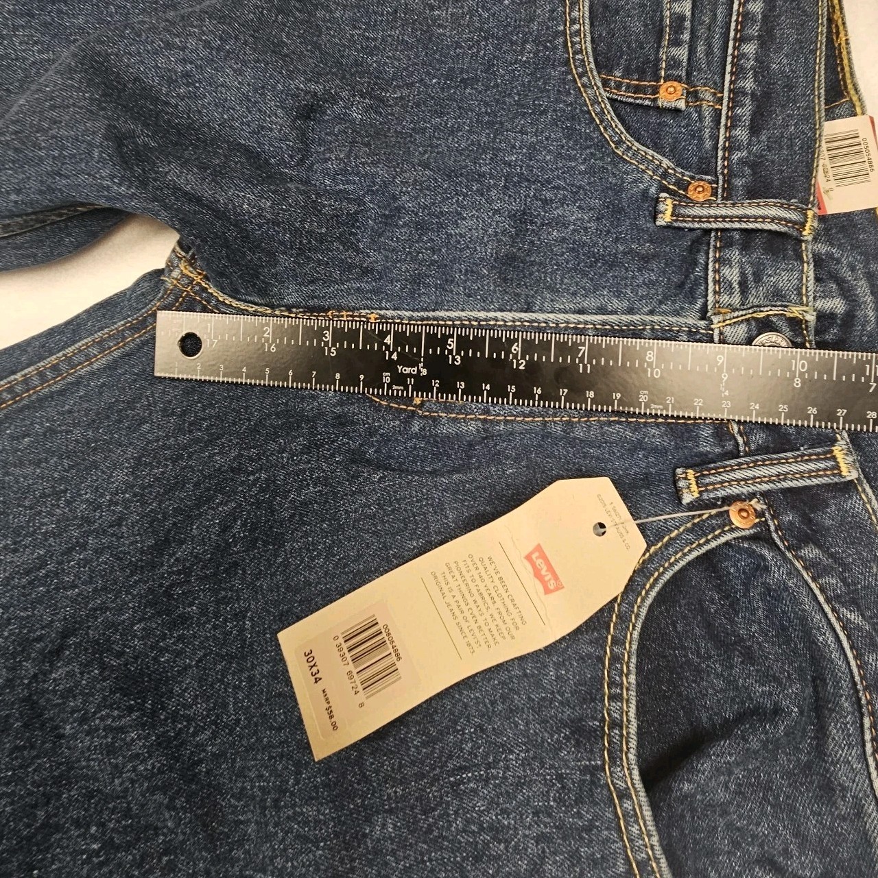 Levi’s 505 Regular Fit Jeans Men 30×34 Dark Stonewash NWT Straight Leg Pants