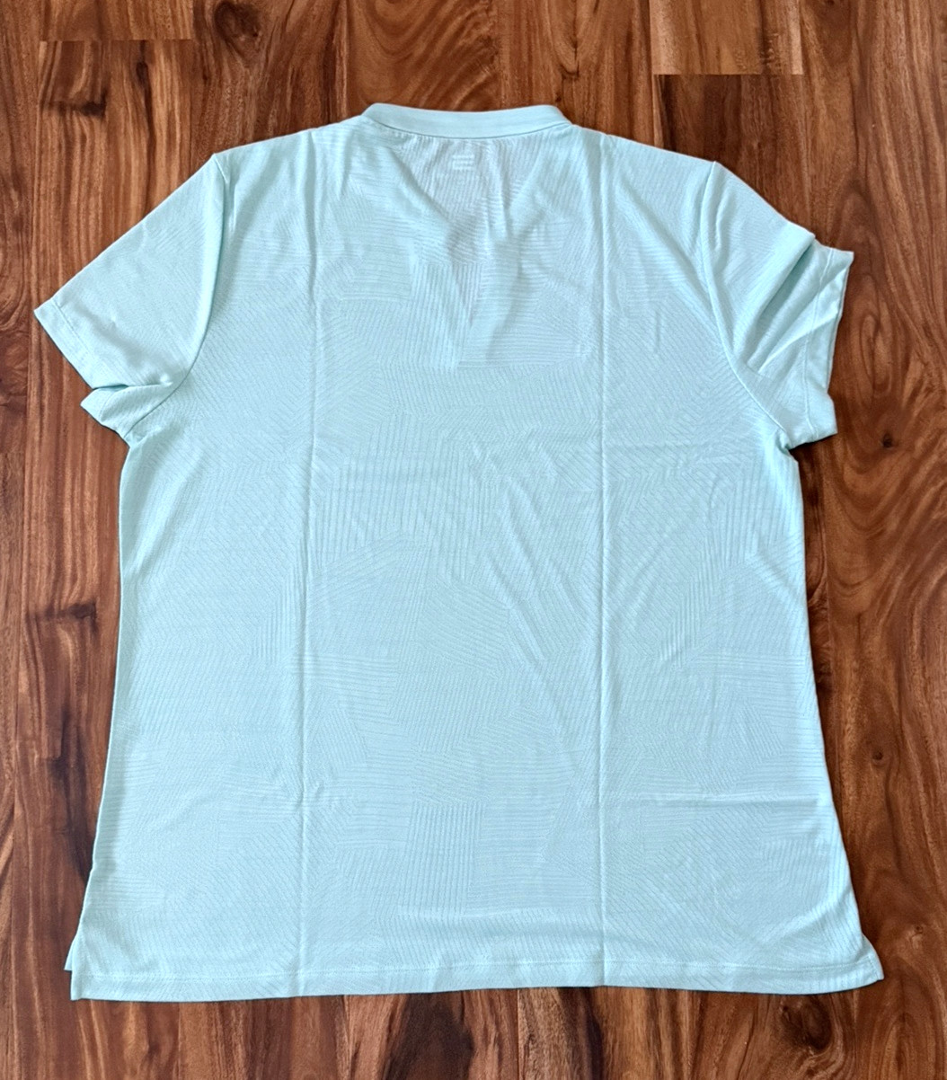 NEW 366 Golf Polo Shirt Size XXL Short Sleeve Aqua Blue