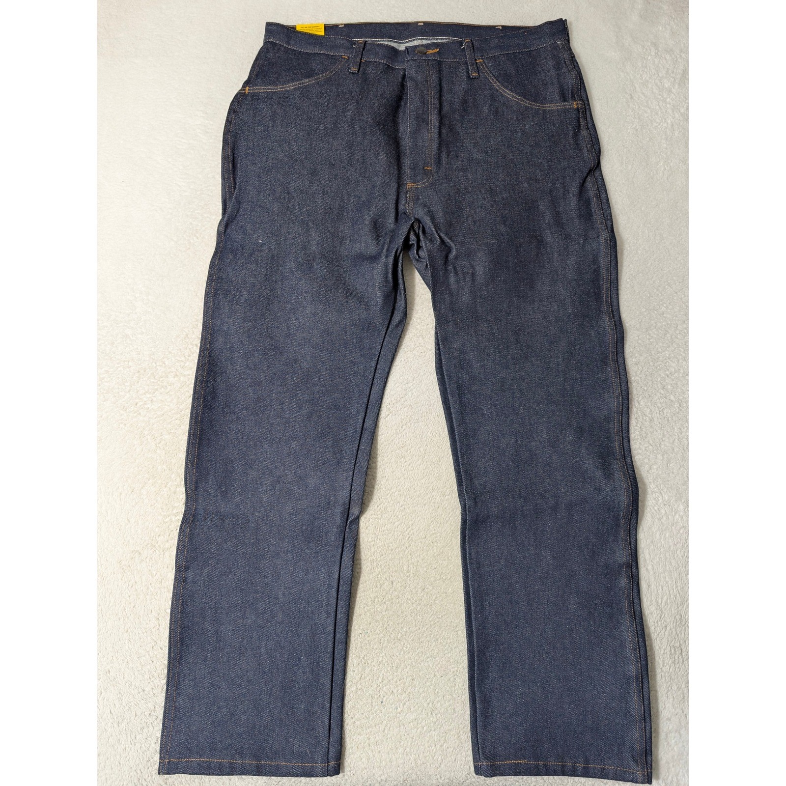 NEW! Rustler Regular Fit Boot Jeans Mens 38/30 Dark Blue Heavy Weight Denim NWT