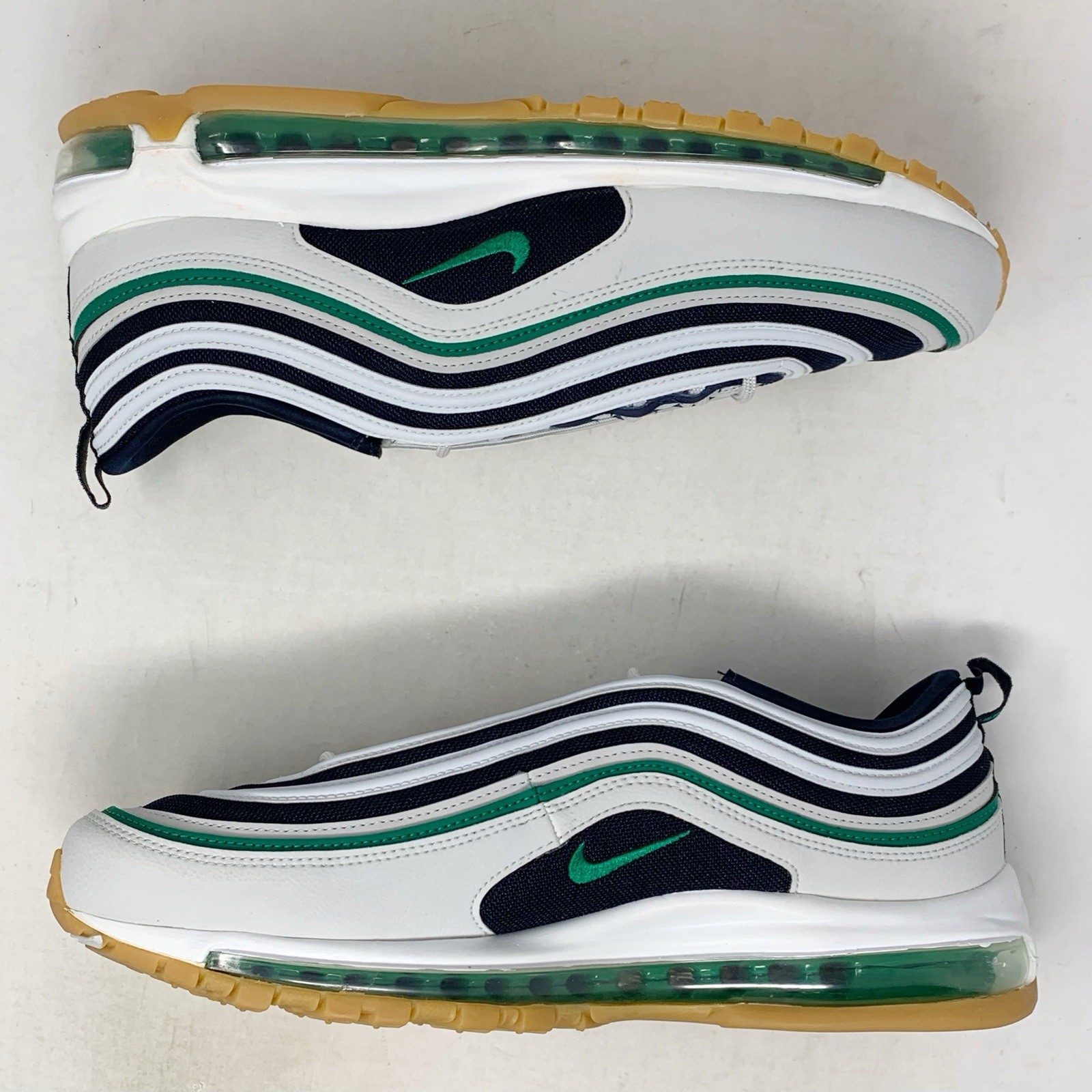 Nike Air Max 97 ‘Malachite Green’ White Sneakers, Size 12 BNIB 921826-021