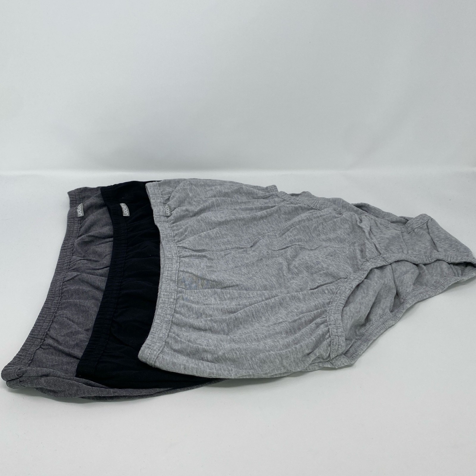 Jockey Elance Plus Briefs 3-Pack Grey/Charcoal/Black Size 8