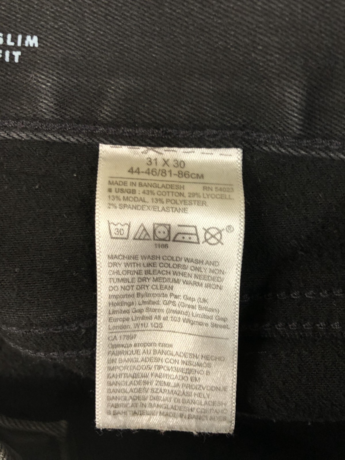 Banana Republic Jeans Mens 32×30 (Tag 31×30) Black Traveler Slim Fit