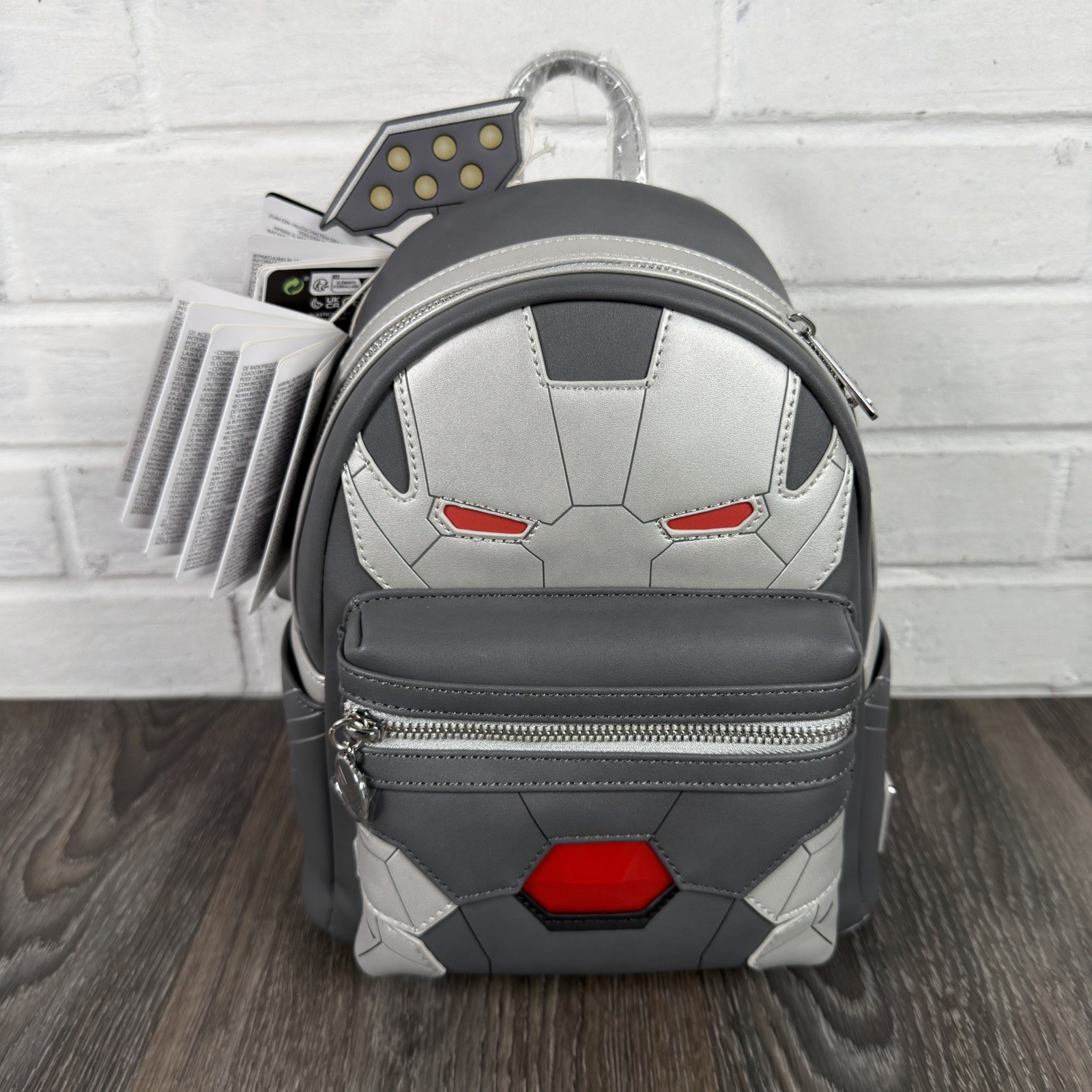 Loungefly Marvel Light Up War Machine Iron Man Cosplay Mini Backpack NWT