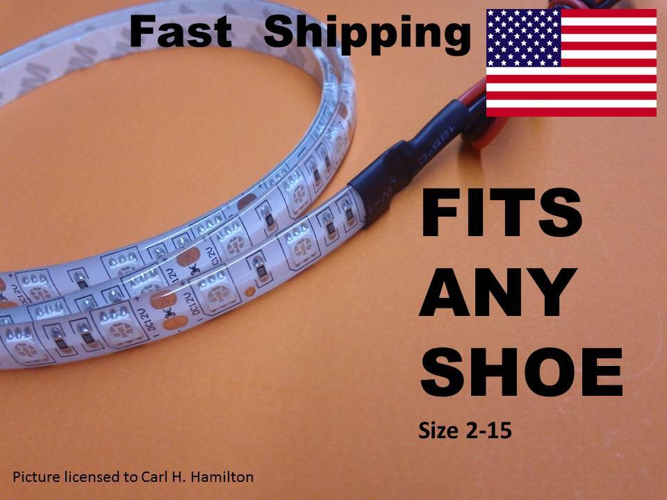 LED Shoe KIT — light up YOUR shoes — kit fits NIKE size 7 8 9 10 11 12 13 14