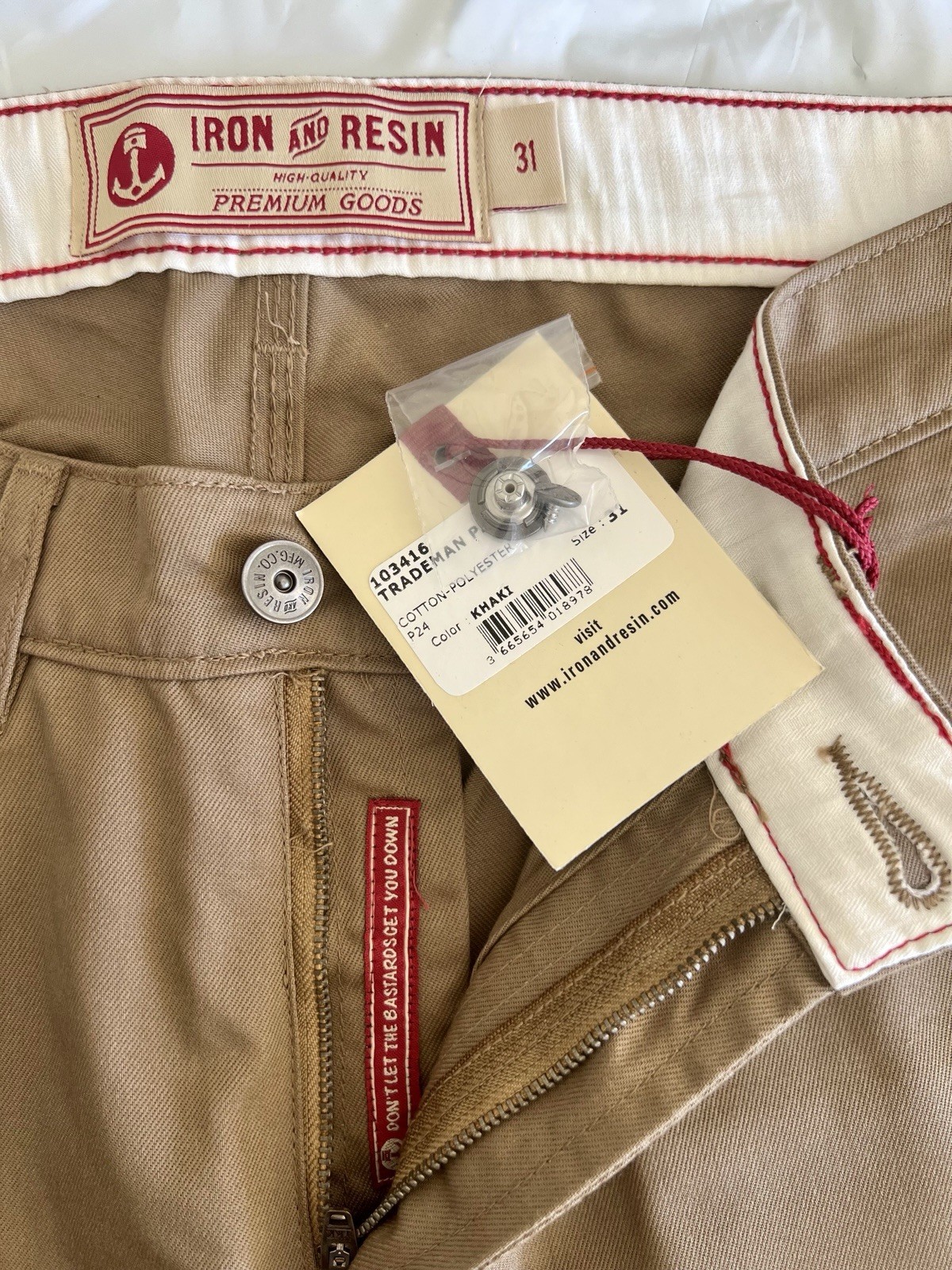 Iron and Resin Tradesman 5-Pocket Pant
