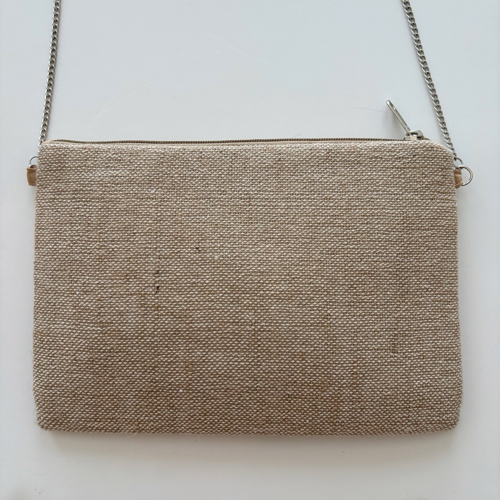 Savvy Beaded Toucan Burlap Clutch Bag 10.25″ X 7.5″ NEW NWT Tropical Summer