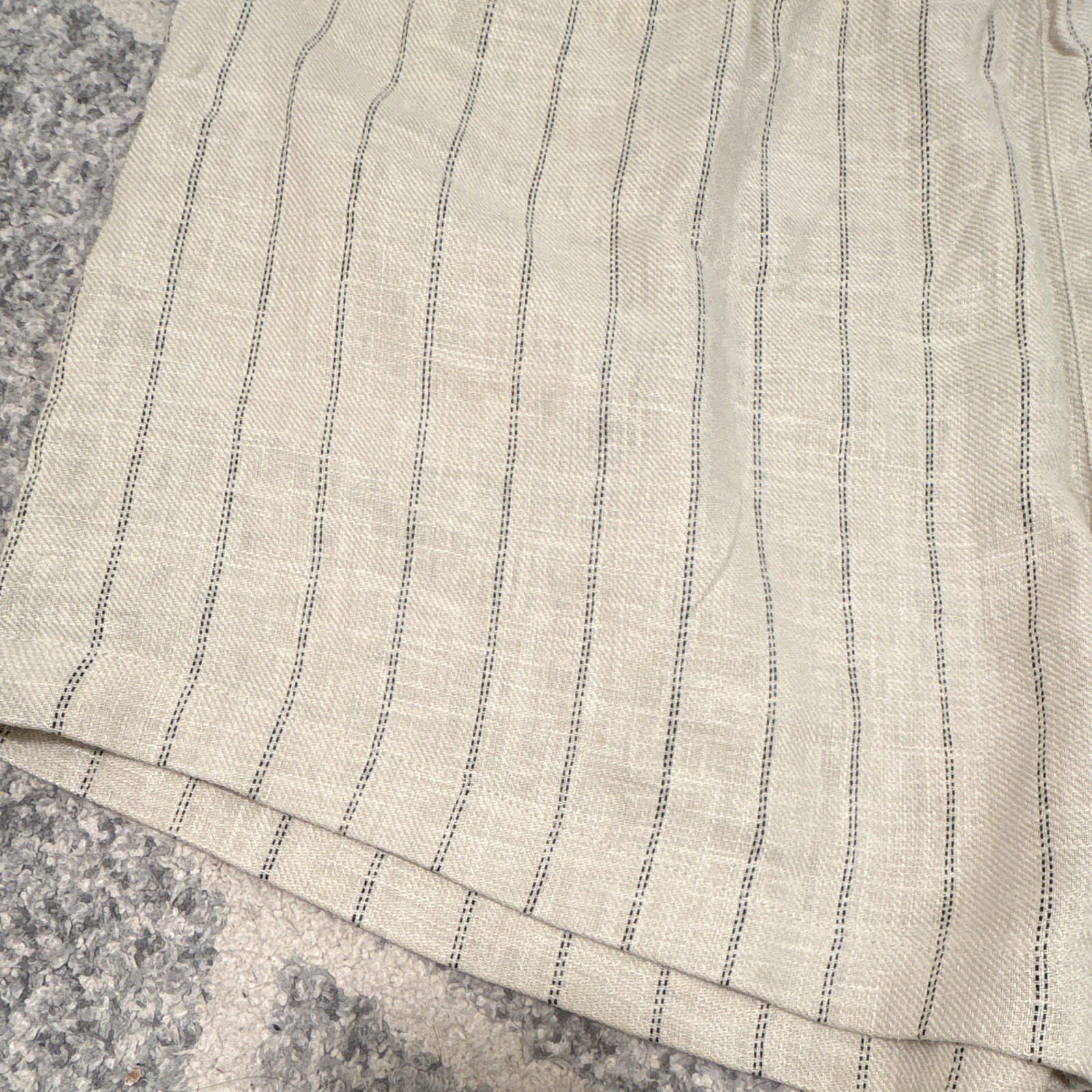 BLANKNYC Linen Blend Striped Pull-On Chino Shorts Elastic Waist Women XL 5″