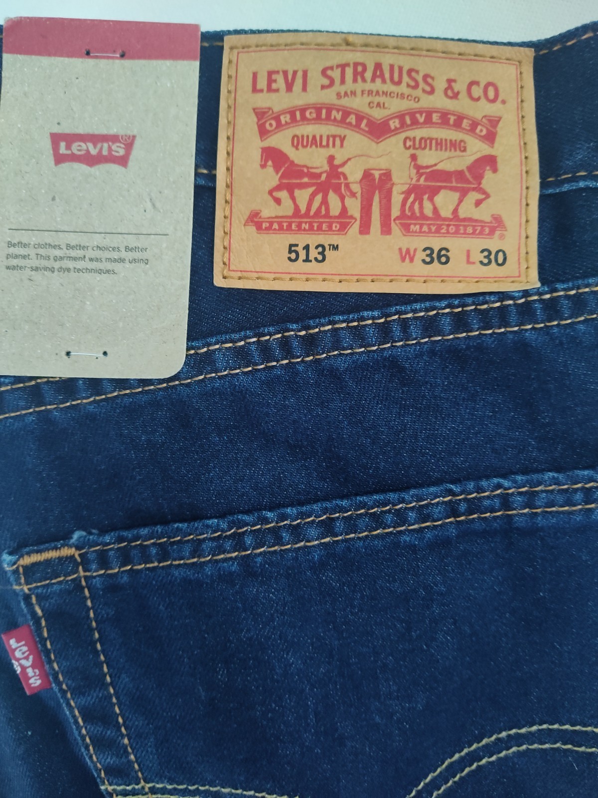 Levi’s® Mens 513™ Slim Regular Fit Jeans 36×30