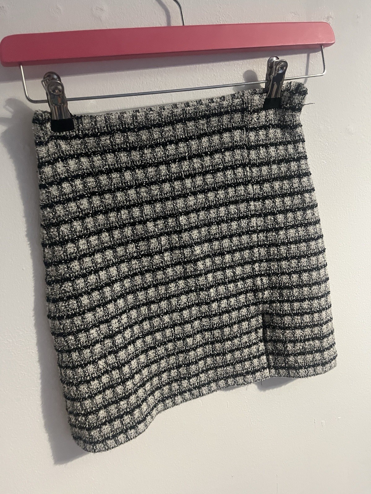 Women’s Black/grey/white Mini Skirt, Topshop, Size 4